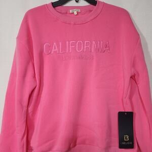 California Los Angles pink sweatshirt women's size Large